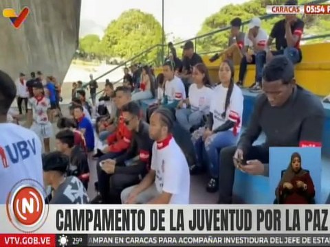 Caracas | Jpsuv inicia campamento de la juventud en respaldo al presidente Nicolás Maduro