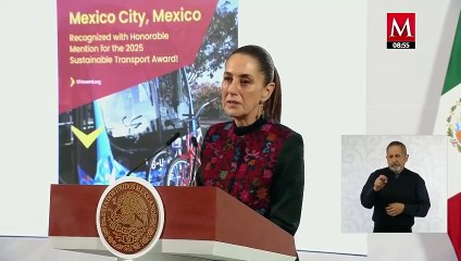 Sheinbaum celebra mención honorífica de CdMx por transporte sustentable