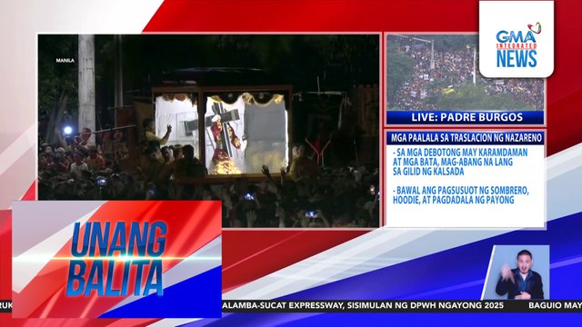 Mga dapat at 'di dapat gawin sa Traslacion ng Poong Nazareno, ipinaalala sa mga deboto | Unang Balita