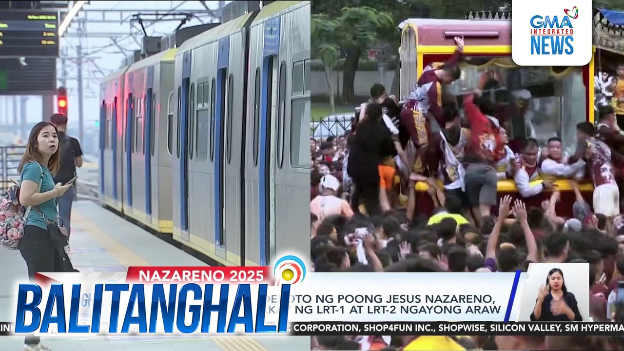 Mga nakayapak na deboto ng Poong Jesus Nazareno, papayagang makasakay ng LRT-1 at LRT-2 ngayong araw | Balitanghali