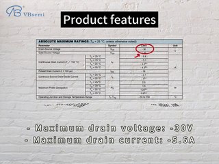 NCE2321-VB is a SOT23 package P-Channel field effect MOS tube