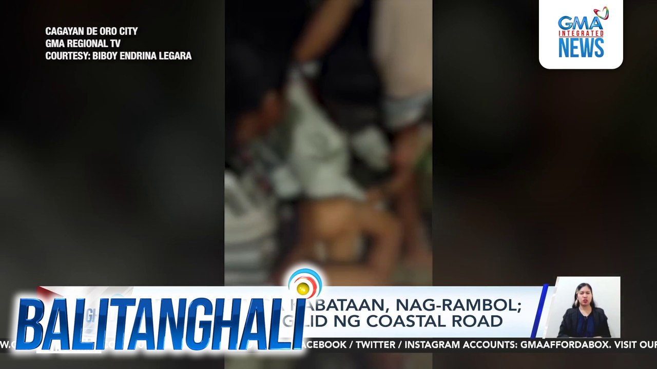 Grupo ng mga kabataan, nag-rambol; 2, inihulog sa gilid ng coastal road | Balitanghali