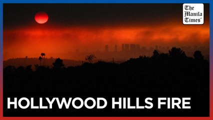 Aerial views over Hollywood as new fire erupts, evacuation order imposed