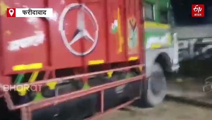 फरीदाबाद में टायर फटने से बेकाबू हुआ ट्रक, दो कारों से टकराया, एक की मौत