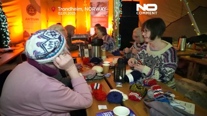 NO COMMENT: Los voluntarios tejen 950 pares de mitones en Trondheim