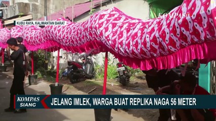 Antusias Sambut Imlek, Warga Buat Replika Naga Sepanjang 56 Meter