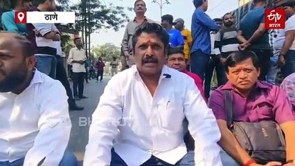 भरधाव वेगातील ट्रकनं चिरडल्यानं माय-लेकाचा मृत्यू; अपघातानंतर प्रकाश भोईर यांचा रास्ता रोको