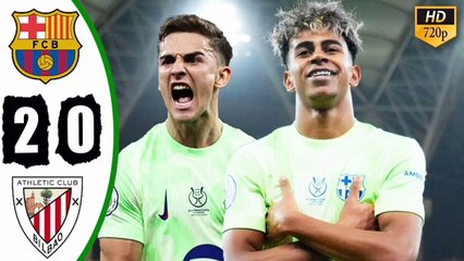 Barcelona vs Athletic Bilbao 2-0 Highlights And Goals | Super Cup 2025 | Semi-Final