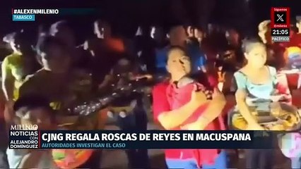 Difunden video de presuntos miembros del CJNG entregando regalos en Macuspana