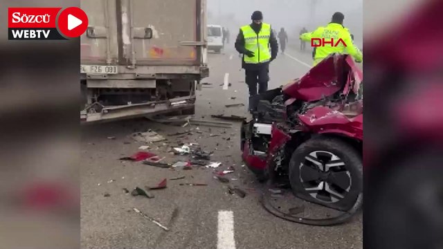Elazığ-Malatya karayolunda zincirleme kaza; yaralılar var