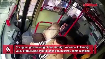 Kocasını önce ısırdı, sonra bıçakladı