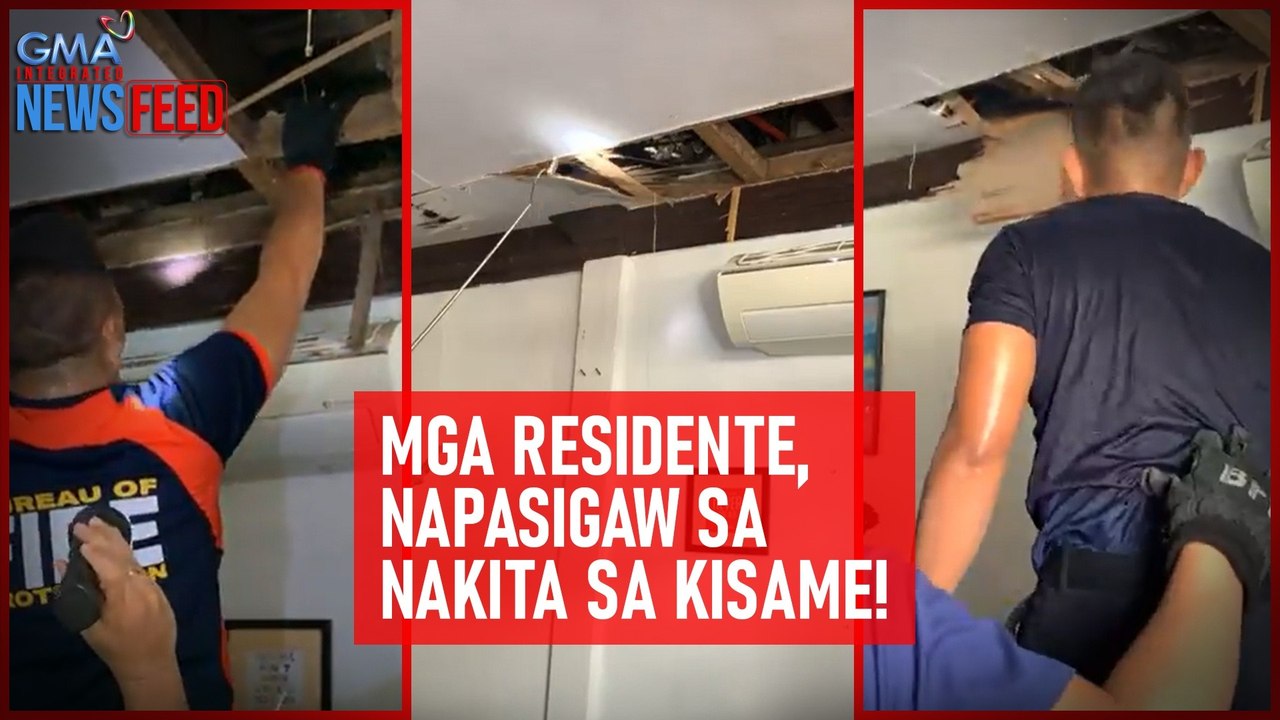 Mga residente, napasigaw sa nakita sa kisame! | GMA Integrated Newsfeed