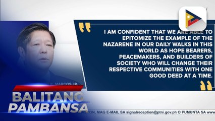 PBBM, nagpaabot ng pakikiisa sa paggunita ng Pista ng Poong Nazareno