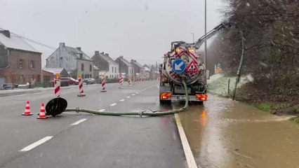 Les inondations du 9 janvier 2025 causent des problèmes sur la N90, à Sclayn