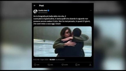 Cecilia Sala: non ho mai pensato che sarei stata a casa oggi, grazie