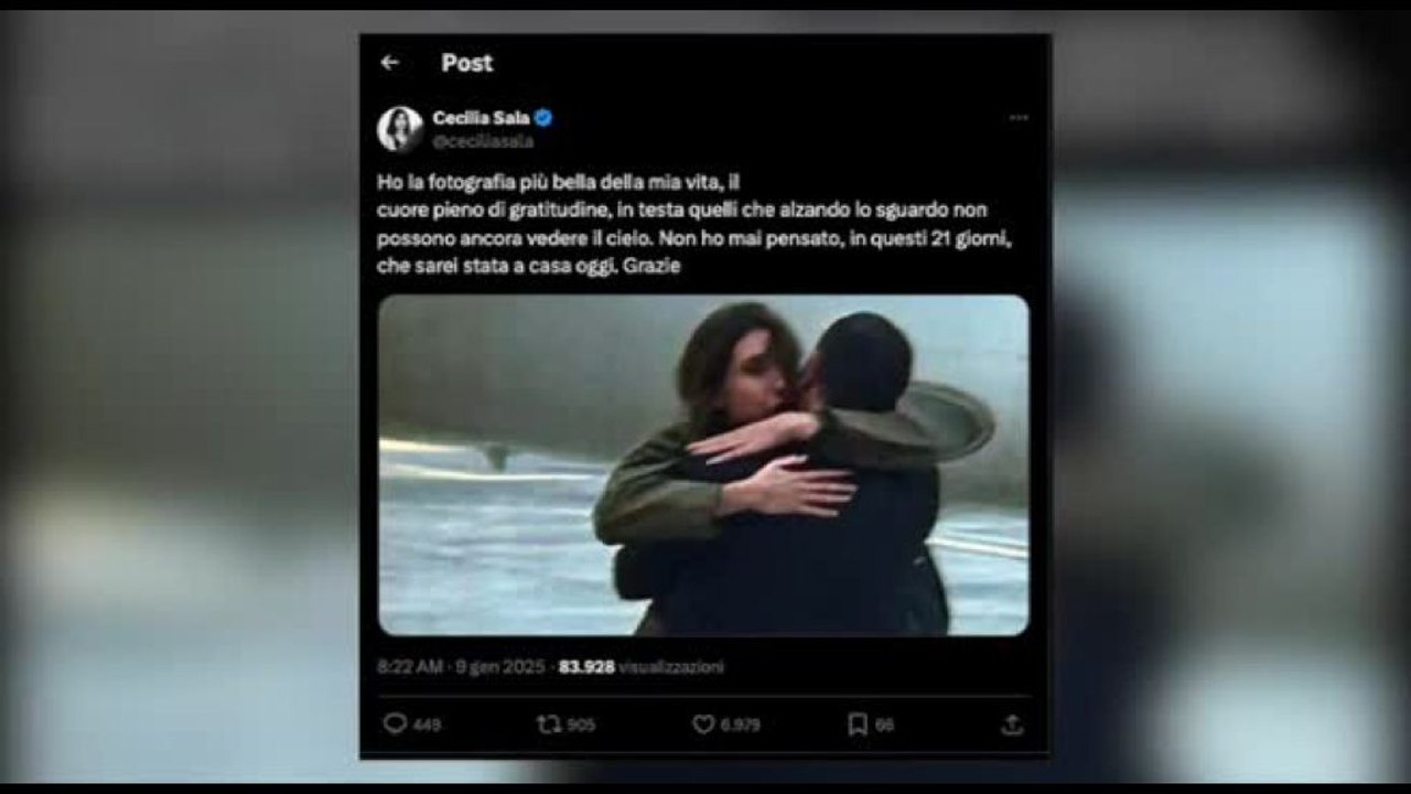 Cecilia Sala: non ho mai pensato che sarei stata a casa oggi, grazie