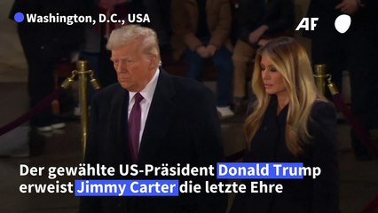 Trump erweist Carter die letzte Ehre