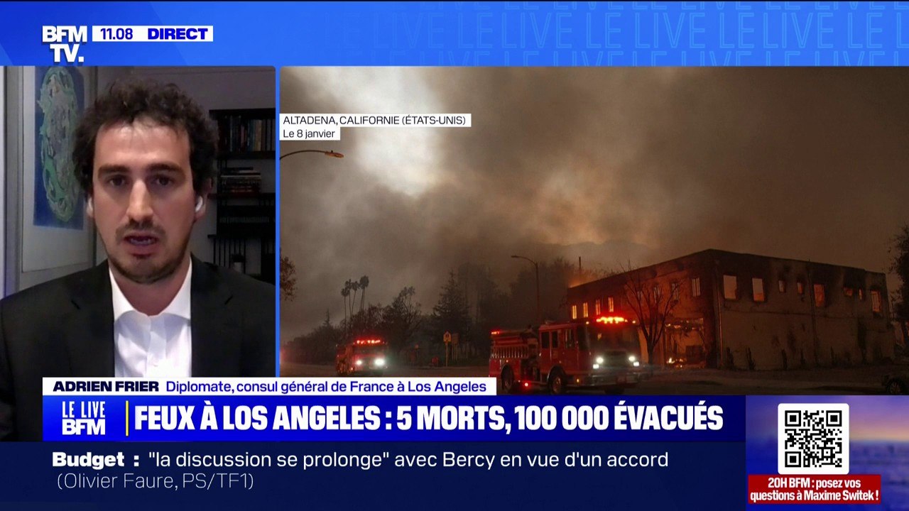 Incendies à Los Angeles: "On a contacté tous les Français qui étaient dans les zones concernées par les feux", affirme Adrien Frier, consul général de France à Los Angeles