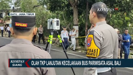 Polda Jawa Timur Gelar Olah TKP Lanjutan Kecelakaan Bus Pariwisata di Batu