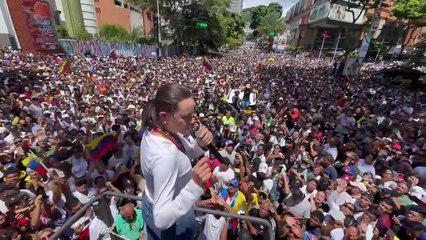 Corina Machado convoca a la marcha en Venezuela