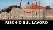 Rischio sul lavoro, operaio senza sicurezza a Villa Ada