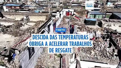 Descida das temperaturas obriga equipas de resgate no Tibete a correr contra o tempo