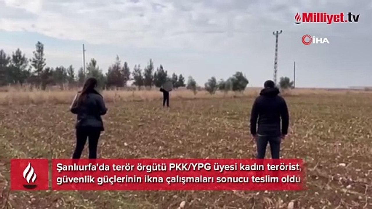 Suriye sınırından sıcak görüntü! Patlayıcı uzmanı kadın terörist teslim oldu