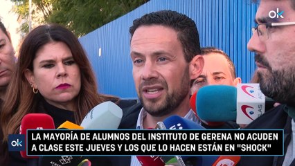 La mayoría de alumnos del instituto de Gerena no acuden a clase este jueves y los que lo hacen están en "shock"