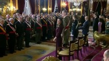 La reina Letizia estrena look en la recepción al Cuerpo Diplomático