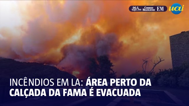 Incêndio em Los Angeles força evacuação de área perto da Calçada da Fama