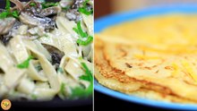 Tagliatelles aux champignons, Crêpes à l'orange - Koujinetna haka ep 48