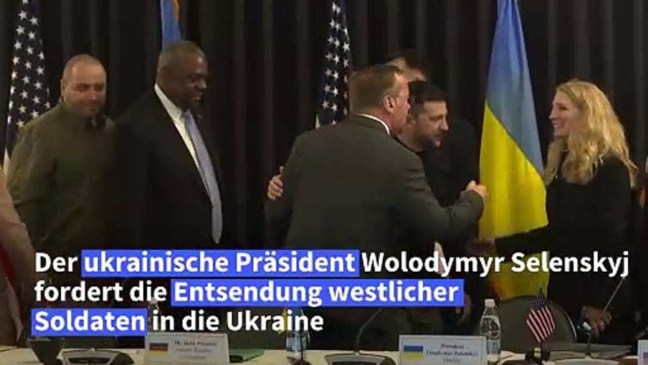 Selenskyj für Entsendung westlicher Soldaten in die Ukraine
