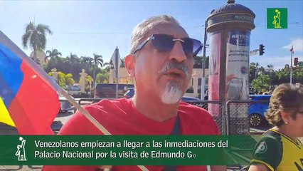 Venezolanos empiezan a llegar a las inmediaciones del Palacio Nacional por la visita de Edmundo González