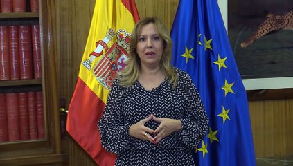 Rosa Dávila tras la firma de la adenda del convenio entre el Cabildo y Acuaes