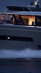 Awesome capture of this Pardo E60 luxury yacht last night at the Haulover Inlet