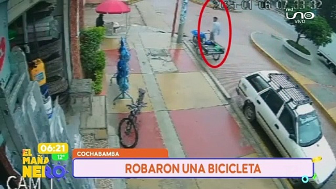 VIDEO: ¡Cómo si fuera el dueño! Delincuente robó una bicicleta y se fue manejando