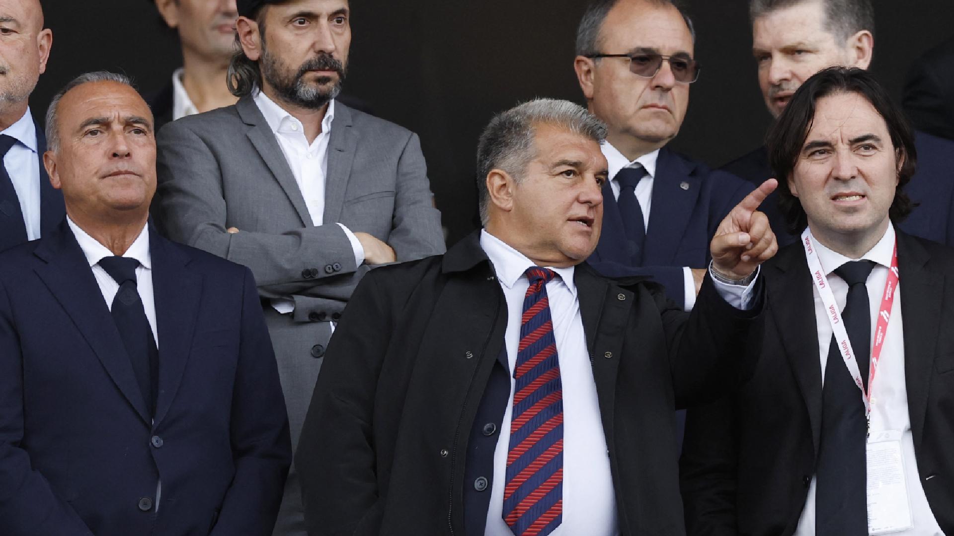 (VIDEO) El efusivo festejo de Joan Laporta tras la inscripción de Dani Olmo
