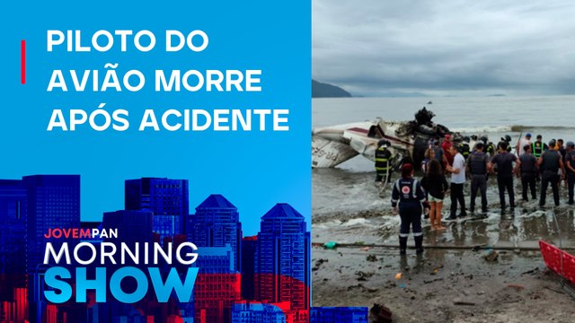 Prefeitura confirma uma morte na queda de avião na praia de Ubatuba