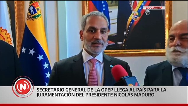 La Guaira | Sec. Gral. de la OPEP arriba al país para acompañar juramentación del Pdte. Nicolás Maduro