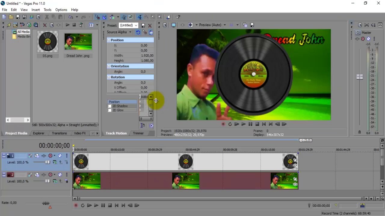 Tutorial Sony Vegas - Efeito  Vinil, CD ou DVD  Girando,
