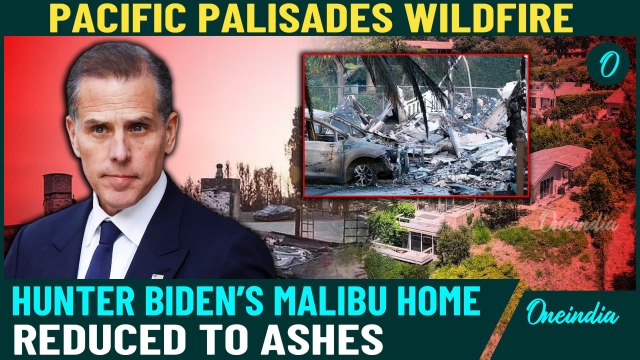 Pacific Palisades Wildfire Tear Through Hunter Biden's Mansion; Heartbreaking Before-After Images
