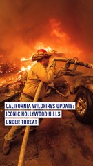 California wildfires update: Iconic Hollywood Hills under threat