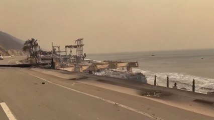 El icónico paseo marítimo de Malibú se desvanece por las llamas de los incendios en Los Ángeles