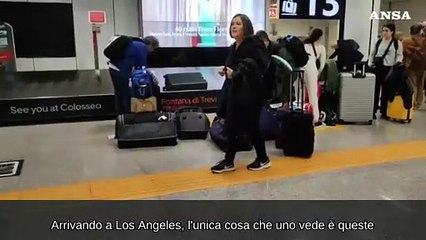 Incendi a Los Angeles, la testimonianza degli italiani di ritorno