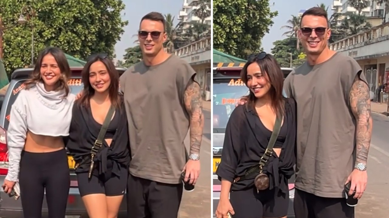 Who Is The Mystery-Man With Neha Sharma? Sassy Sisters Neha & Aisha Sharma Snapped In Bandra!