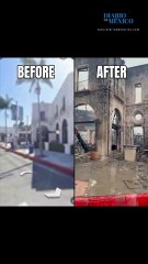 Impactante antes y después de los incendios en California