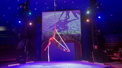 Aerial rope tango  senda viva park spain Marco Di Luch