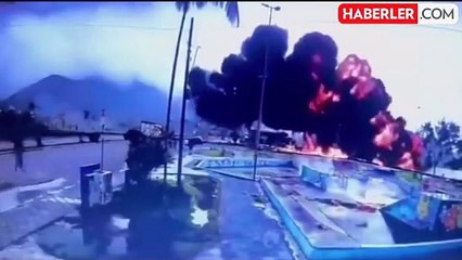 Brezilya'da iniş yapan uçak, kontrolden çıkarak şehir merkezinde patladı