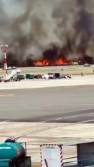 Por un incendio en las afueras de Ezeiza, se reprogramaron algunos vuelos