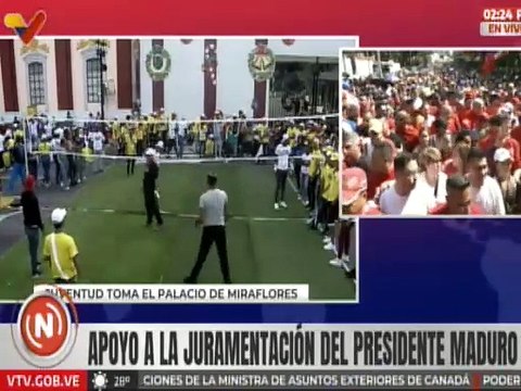 Juventud venezolana reafirma su apoyo al Presidente Nicolás Maduro en el Palacio de Miraflores
